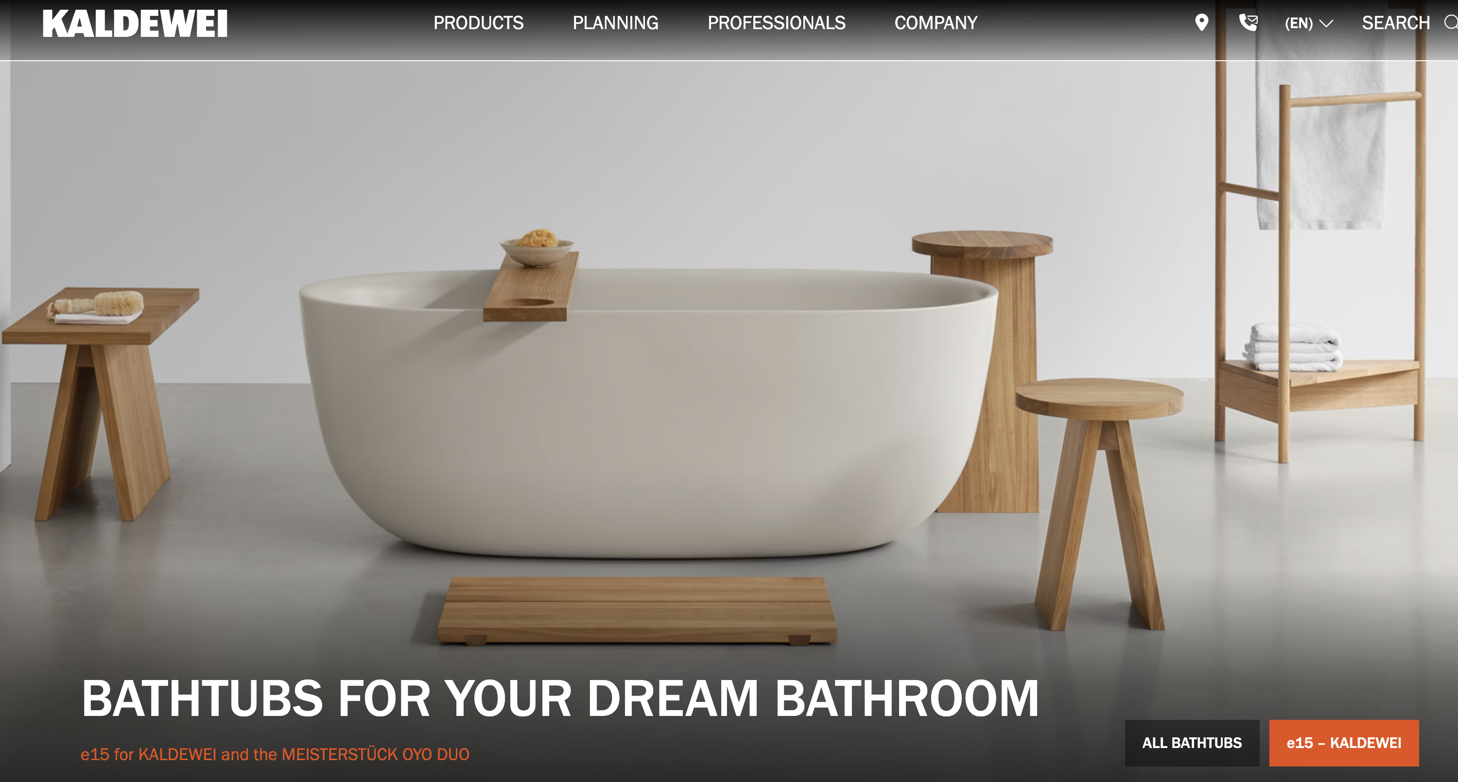 Kaldewei website screenshot